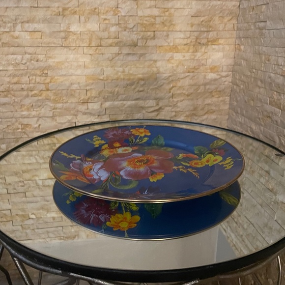 Mackenzie Childs Flower Market 10" Plate Lapis - Picture 2 of 3